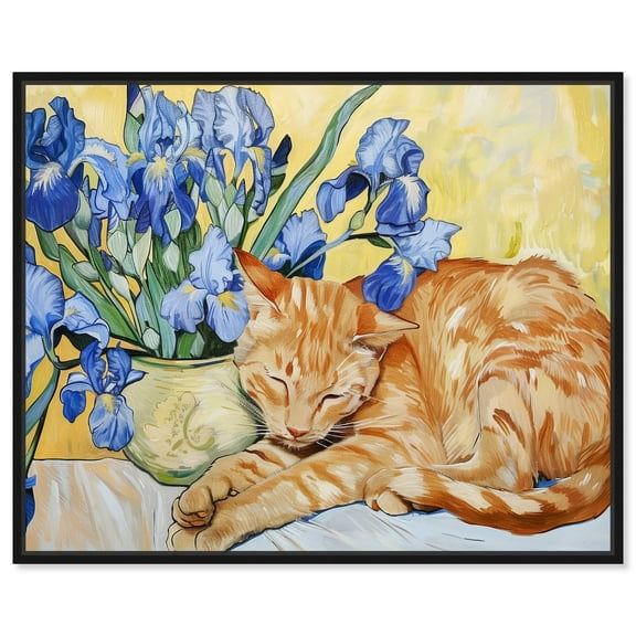 Blissful Nap Rustic Chic Farmhouse Canvas Wall Art by Art Remedy, Black Floater Frame, 20"x16"