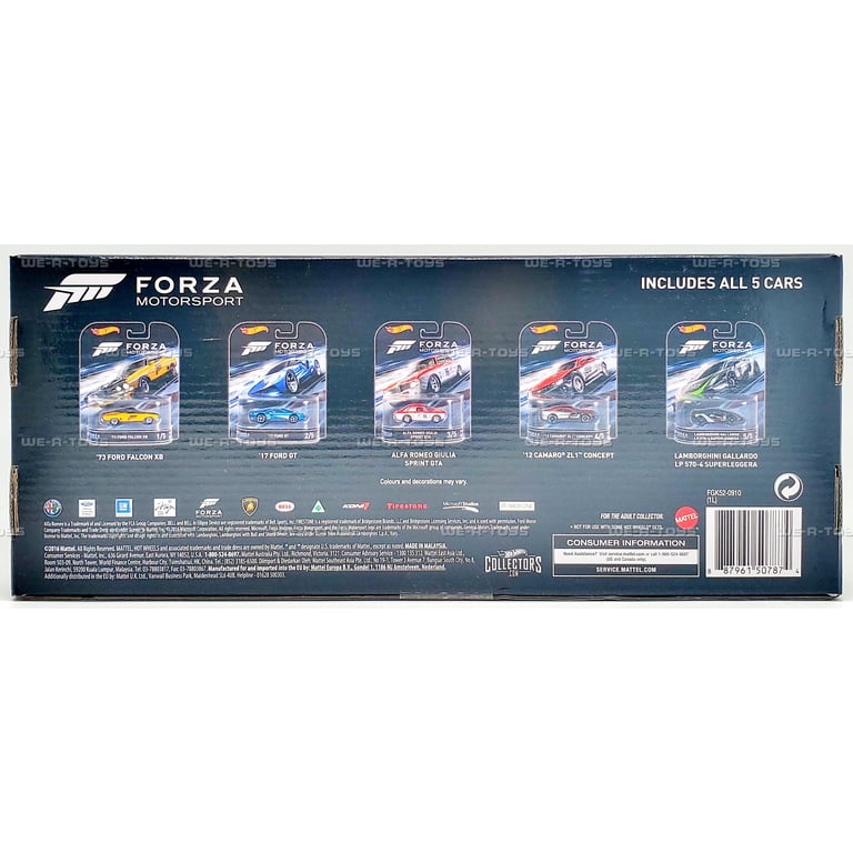 Hot Wheels FORZA Motorsport 5 Car Premium Set 2016 Mattel 50787
