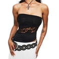 thumbnail image 1 of Gupgi Lace Tube Top for Women Solid Color Hollow Out Off Shoulder Tops Strapless Sleeveless Tanks, 1 of 9