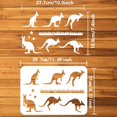 thumbnail image 2 of Kangaroo Painting Stencil 8.3x11.7inch Reusable Kangaroo Star Grass Drawing Template Jumping Kangaroo Pattern Animal Stencil for Painting on Wall Wood Fabric Furniture for DIY, 2 of 7