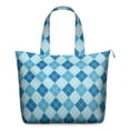 thumbnail image 1 of Colorful Buffalo Check Travel Duffel Retro Plaid Patterned Weekender Bag with Geometric Elements, Lightweight Overnight Tote, 1 of 5