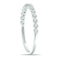 thumbnail image 2 of SZUL Women's 1/5 Carat TW Beaded Crown Setting Diamond Wedding Band in 10K White Gold (J-K-L Color, I2-I3 Clarity) (Wedding, Stackable or Fashion Ring), 2 of 5