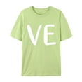 thumbnail image 2 of Hot Sale!! T-Shirts de la Saint-Valentin pour Femmes Imprimés Graphiques Mignons Léopard Cœur Amour T-Shirts Décontractés Manches Courtes Col Rond Vert + TTG, 2 of 7