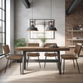 thumbnail image 1 of Homy Casa Dining Chairs Set of 2, Mid Century Modern Chairs with Backrest & Metal Legs, Black, 1 of 5