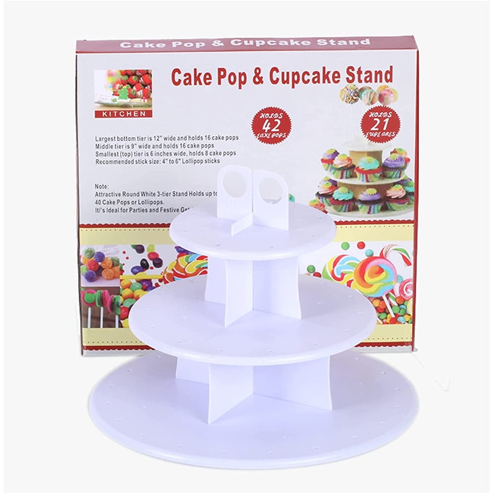 2 Tier Lollipop and Cake Display Stand 42 Hole Holder Solid Plastic 2 Tier Lollipop and Cake Display Stand 42 Hole Holder Solid Plastic