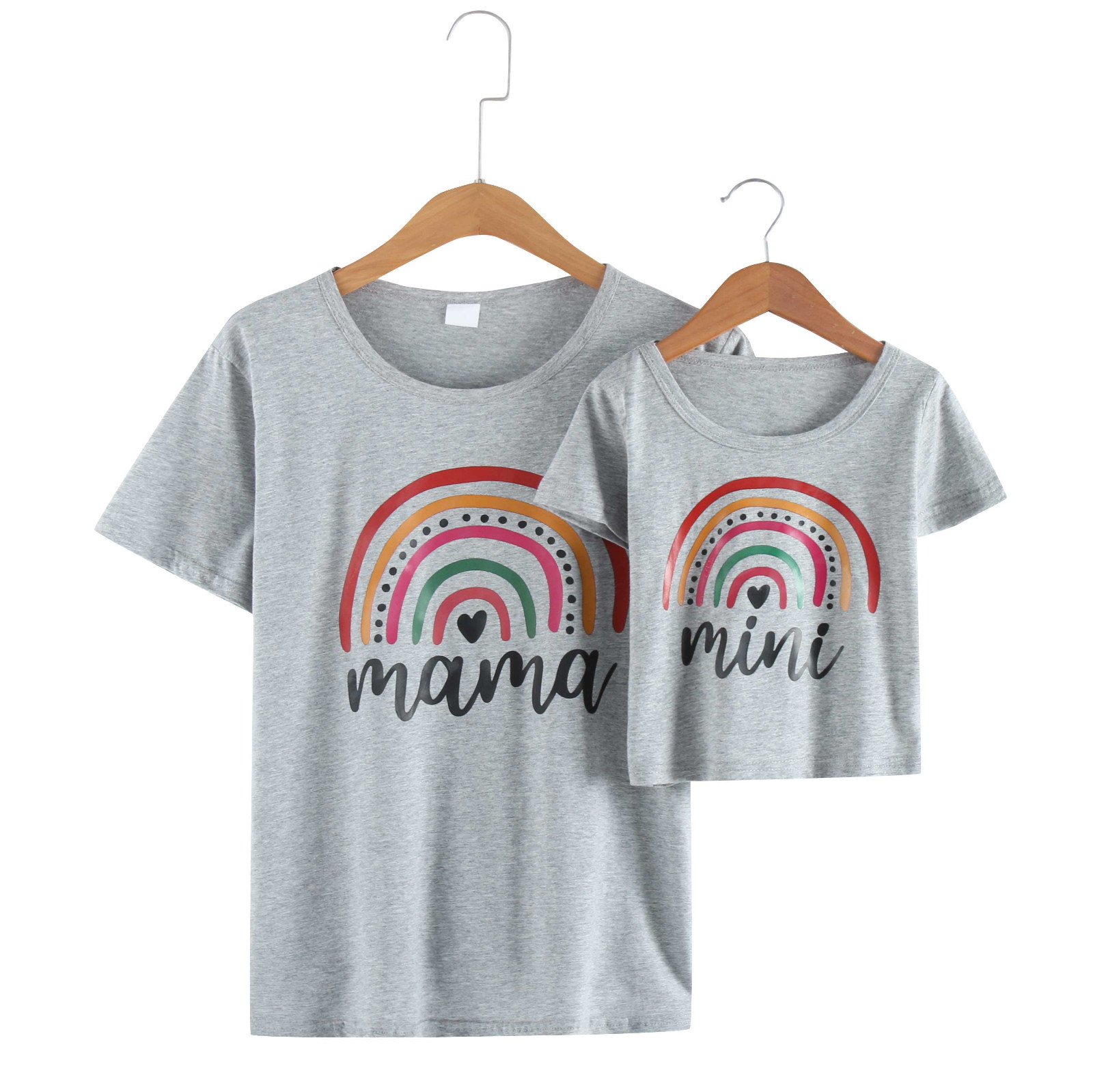 TAIAOJING Mommy and Me Outfits T Short Tops And Blouse Casual Kids Me Summer Clothes Shirt Outfits Sleeve Family Baby Mommy For Toddler Rainbow Tee Girls Girls Tops 2-3 Years - image 4 of 9