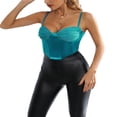 thumbnail image 2 of Fashionable Fishbone Low Cut Padded Tank Tops for Women in Solid Colors, 2 of 4