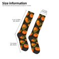 thumbnail image 2 of Naloa Orange Pumpkin Thigh High Socks Extra Long Stretchy Sock Women Over Knee High Opaque Stocking Daily Wear, 2 of 6