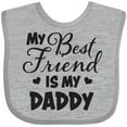 thumbnail image 3 of Inktastic My Best Friend is My Daddy with Hearts Boys or Girls Baby Bib, 3 of 4