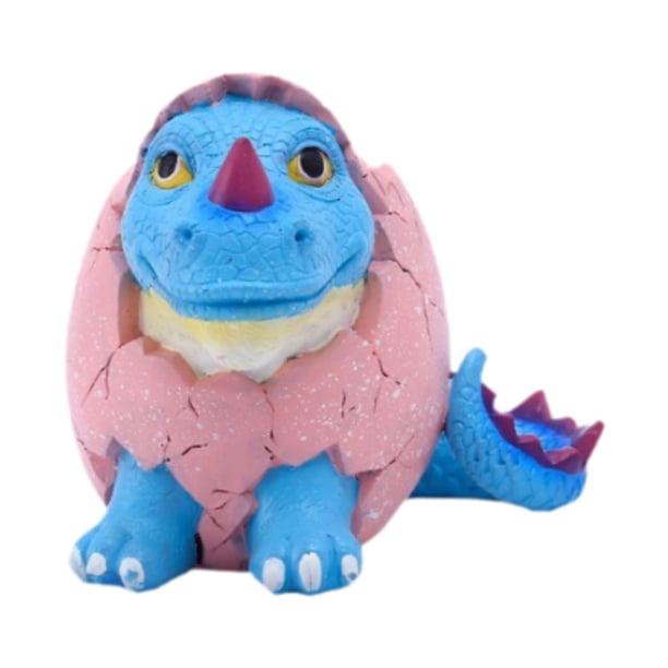 Estatua de dinosaurio, portalápices, maceta, maceta creativa, figura decorativa para Rosa azul