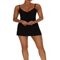 thumbnail image 3 of Robe Moulante à Bretelles Spaghetti pour Femmes, Coupe Ajustée, Sans Manches, Dos Nu, Mini Robes, 3 of 6