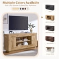 thumbnail image 7 of KeyWhat TV Stand for TVs Up to 80", Modern Entertainment Center with Storage Cabinet & Open Shelves, Cable Management for Living Room, Light Knotty, 7 of 7