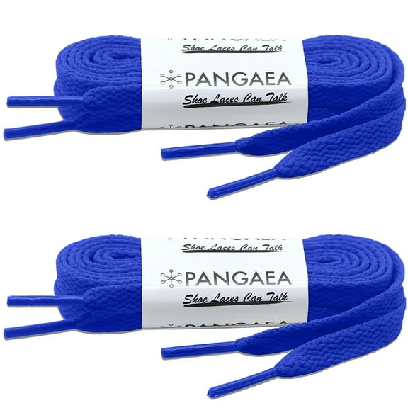 [2 Pair] Flat Shoelaces 5/16 inch (8mm) for Sneakers and Converse Shoelaces Replacements