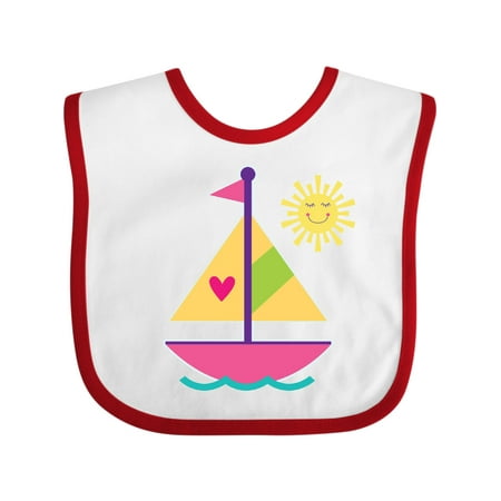 

Inktastic Sailboat Girls Sailing Gift Gift Baby Girl Bib