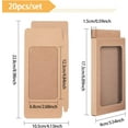 thumbnail image 2 of BENECREAT 20 Pack Kraft Paper Boxes with Clear Window 7x3.5x0.6" Brown Gift Packaging Boxes for Bakery Cookies Cake Candy Wedding Party Favors, 2 of 6