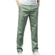 thumbnail image 2 of Pantalones de hombre de longitud completa con cremallera, rectos, de seda de hielo, lavado de negocios, pantalones largos casuales avanzados, pantalones de poliéster para hombre, 2 of 4