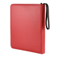thumbnail image 2 of Trading Card Binder, 9 Pockets Baseball Card Binder Sleeves with Zipper, Card Case for Game/Football/Baseball Card Red, 2 of 8