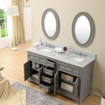 thumbnail image 3 of Water Creation DERBY60W 60 in. Pure White Double Sink Bathroom Vanity - Derby Collection - Chrome, 3 of 9