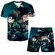 thumbnail image 1 of Conjuntos de ropa Demon Slayer para bebés y niñas, camisetas de manga corta de verano y pantalones cortos, 2 uds./trajes, nuevos trajes informales estampados 4T Gao Jinjia LED, 1 of 2