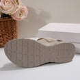 thumbnail image 4 of SZJXBUY Boho Platform Sandals for Women Open Toe Elegant Flat Wedge Sandals Summer Comfortable Elastic Ankle Strap Dressy Shoes Khaki,42, 4 of 9