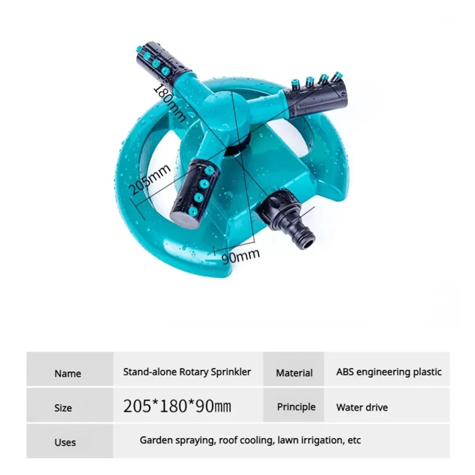 Sprinkler for Yard, Rotating Garden Sprinkler for Large Area Coverage, Lawn and Yard Sprinklers (Green)