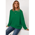 thumbnail image 3 of Arach&Cloz Women's Wool Blend Oversized Sweaters Crewneck Casual Fall Outfits Fashion Tops, 3 of 7