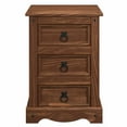 Wood Nightstand 3 Drawers Woodland | Furniture Dash - Walmart.com