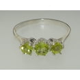 thumbnail image 5 of LBG 925 Sterling Silver Peridot ring Womens Anniversary Ring - Size 11.75, 5 of 6