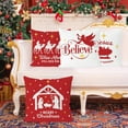 thumbnail image 6 of Christmas Pillow Covers 18x18 Inch Set of 4 Nativity Religious Throw Pillow Covers Red And White Christmas Xmas Winter Pillowcase Home Decor Living Room House Decorative Cushion Case for Sofa Couch, 6 of 6