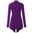 thumbnail image 2 of Made by Johnny Women's Draped Open Front Cardigan S DARK_PURPLE, 2 of 6