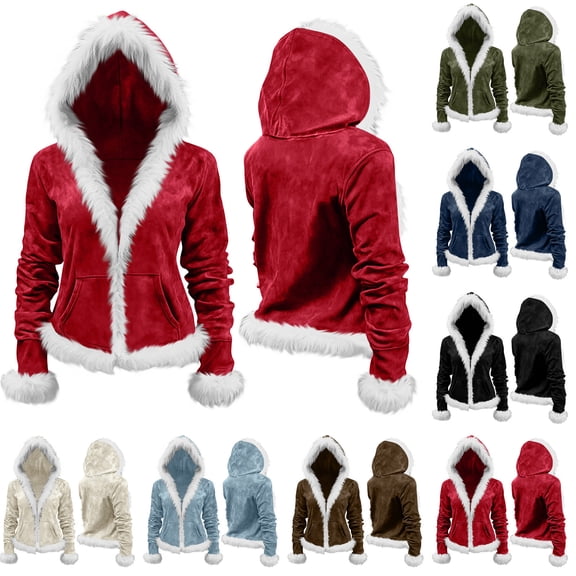 Wlynlyn Hoodies for Women Winter Warm Casual Long Cardigans Loose Causal Comfy Fashion Hooded Jackets with Pockets