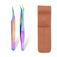 thumbnail image 1 of Qiao Plating effect Tweezers Bend New Stainless Steel Indcomtrial Anti-static Cross Tweezers Sewing Accessories Tools, 1 of 6