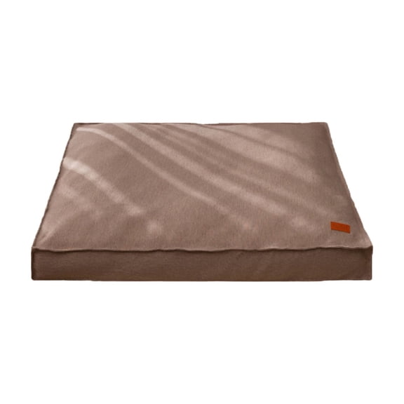 Chew-Proof Pet Mat with Double-Sided Plush & Removable Liner, Tough Crate Mat with Soft Durable Support, Indoor & Outdoor (18''x13'', Brown)