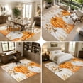 thumbnail image 5 of Area Rugs 5'x7', Orange White Pumpkin Fall Carpet Runner Indoor Outdoor Rugs Home Decor Aesthetic, Thanksgiving Eucalyptus Rustic Non Slip Mats Washable Accent Rug for Living Room Bedroom, 5 of 8