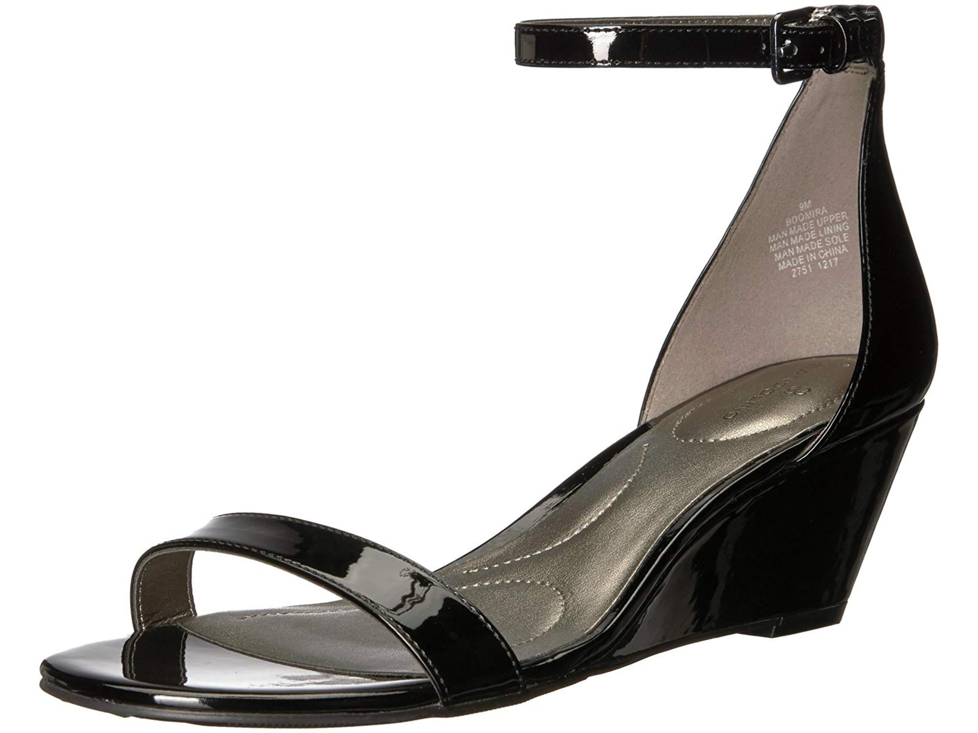 bandolino black wedge sandals