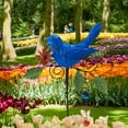 thumbnail image 2 of Metal Bird Wind Chimes Decorative Garden Stakes, Bird Song Bell Courtyard Decoration, Indoor Outdoor Lawn Pathway Patio Ornaments, 14.2 Inch Outdoor Metal Garden Decor Shaking Head Yard Art, 2 of 7