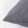 thumbnail image 5 of Flxxie Washed Cotton Pillowcases Set of 2, Breathable Yarn Dyed Solid Bed Pillow Cases with Envelope Closure, Queen, 20"x30", Dark Gray, 5 of 5