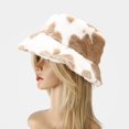 thumbnail image 3 of WTXUE Bucket Hat Faux Fur Hat Winter Printed Thick Bucket Warm Hat Bucket Cap Basin Hat for Women Men Wool Winter Hats Comfort Hat Soft Warm Hat Khaki One Size, 3 of 7