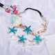 thumbnail image 4 of Diadema sirena estrella de mar diademas bohemias boda flor océano estrella de mar concha diadema de encaje elástico, 4 of 5