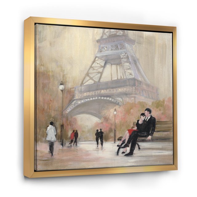 Love in Paris VI - Romantic French Country Framed Canvas