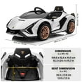 thumbnail image 4 of VOLTZ TOYS Lamborghini SIAN FKP 37 12V Ride on Car with Scissor Doors and Remote Control, Licensed - White, 4 of 7