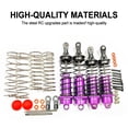thumbnail image 3 of Ounissouiy Amortiguador trasero de aleación de aluminio 1/10, pieza de actualización RC, 4 Uds., amortiguador trasero roscado para coche ARRMA Kits de construcción modelo Rojo, 3 of 6