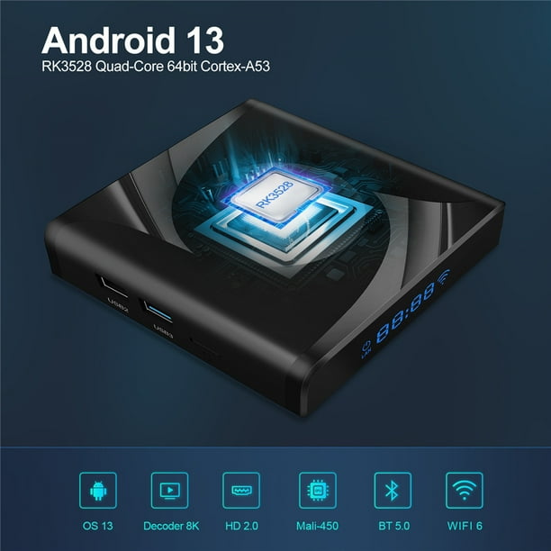 X88PRO13 Android TV Box, RK3528 Octa-Core, 4GB RAM 64GB ROM