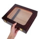thumbnail image 4 of Caja de puros con tapa de vidrio, higrómetro, humidificador y divisor para humectar y almacenar puros. Ideal para uso doméstico, en bares y viajes. Marrón., 4 of 6