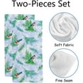 thumbnail image 6 of Soft Hand Fingertip Towels, 2 Pcs Face Bath Towels Christmas Snowflakes Spruce Branches and Birds Absorbent Washcloths for Bathroom Hotel Kitchen, 30"x15", 6 of 6
