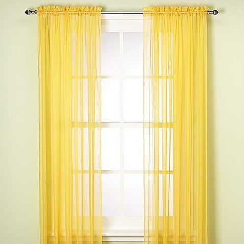2PC HOME DECOR VOILE SHEER WINDOW DRESSING ROD POCKET CURTAIN TREATMENT PANEL 