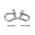 thumbnail image 2 of 5pcs Stainless Steel D-type Shackle Bow U-type, High-Strength Lifting Ring Buckle Connection Fixed Chain ,Easy to Install, 2 of 5