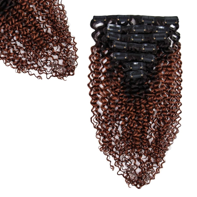 Extensiones con clip SIYUSI Kinky Curly 100% brasileño Remy Hair
