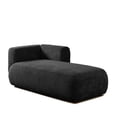 thumbnail image 5 of Miniyam Boucle Chaise Lounge Chair, One Arm Upholstered Chaise Sofa with Single-Sided Back and Legs for Living Room, Black, 5 of 6