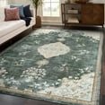 thumbnail image 4 of Beverly Rug Machine Washable Easy Cleaning Indoor Non-Slip Rugs Green / Cream 8'x10', 4 of 9